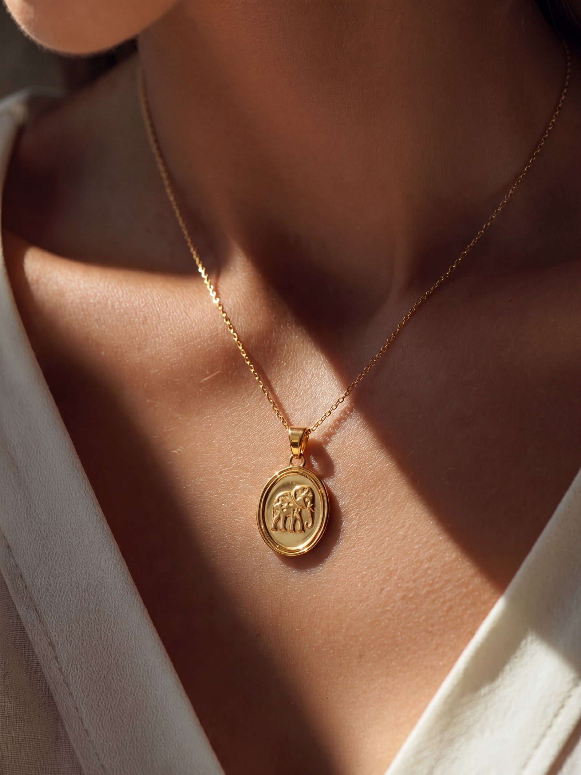Gilded Elephant Medallion