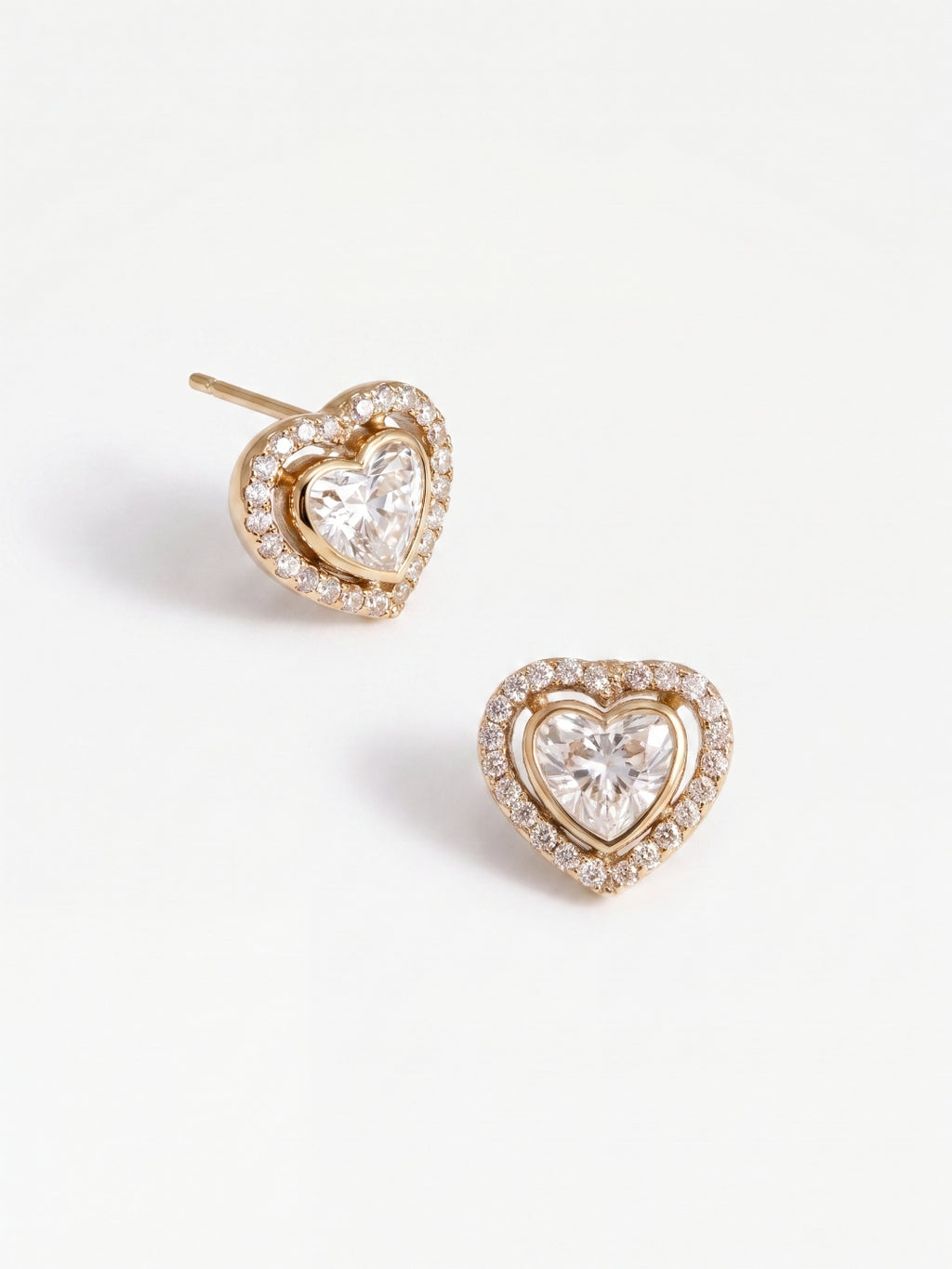 92.5 Silverl Heart Polki Studs