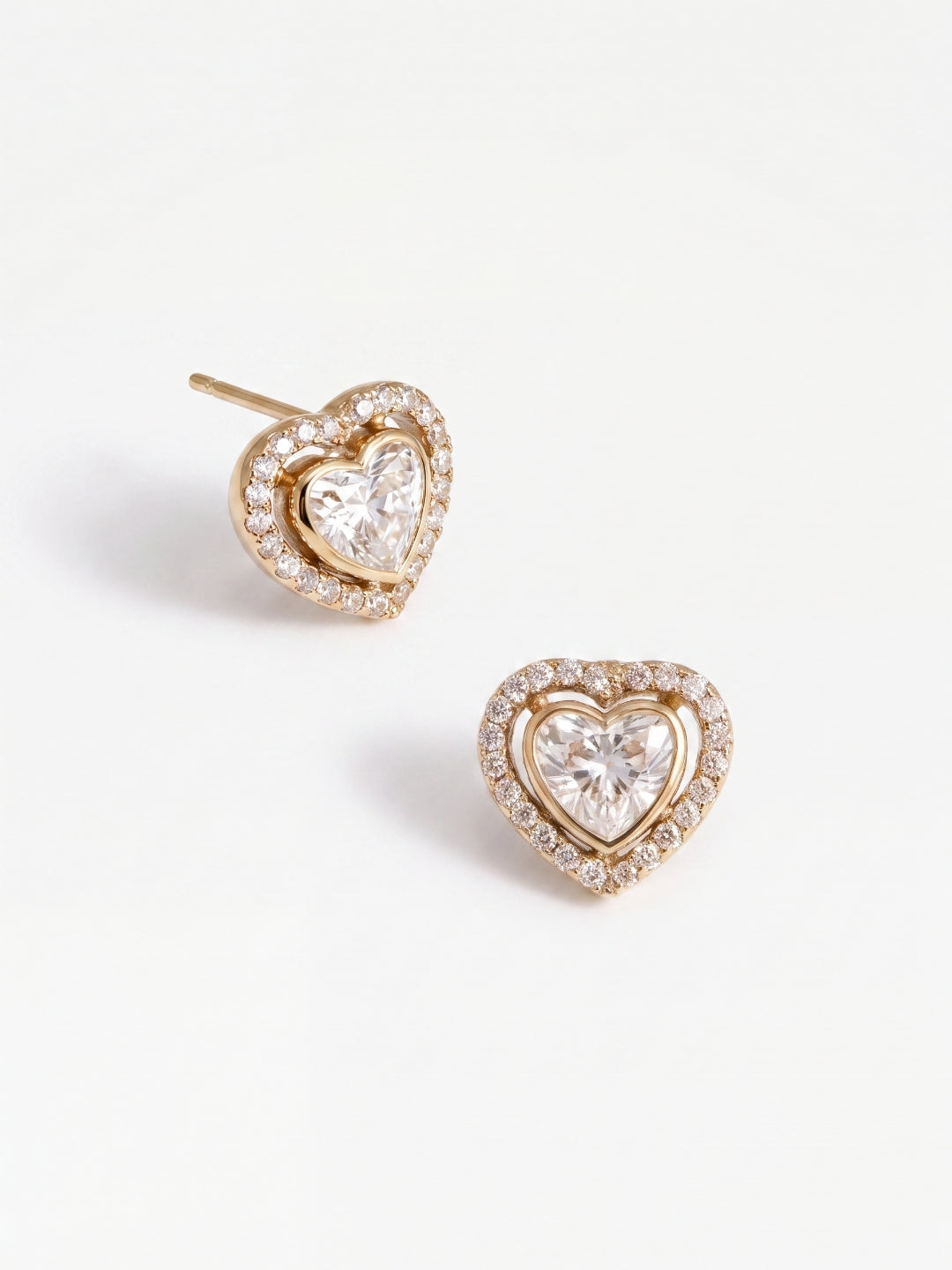 Royal Heart Polki Studs