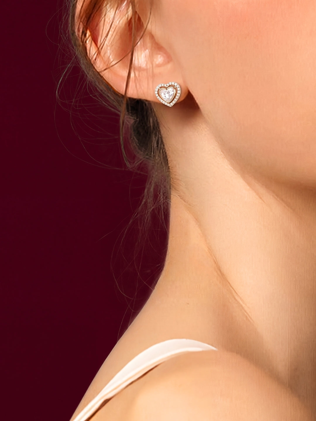 Royal Heart Polki Studs