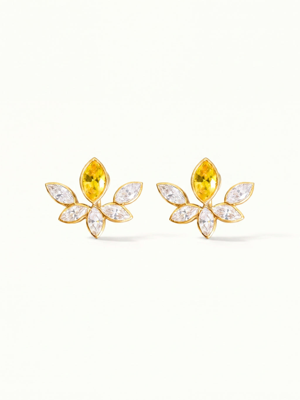 92.5 Silver Golden Flora earrings