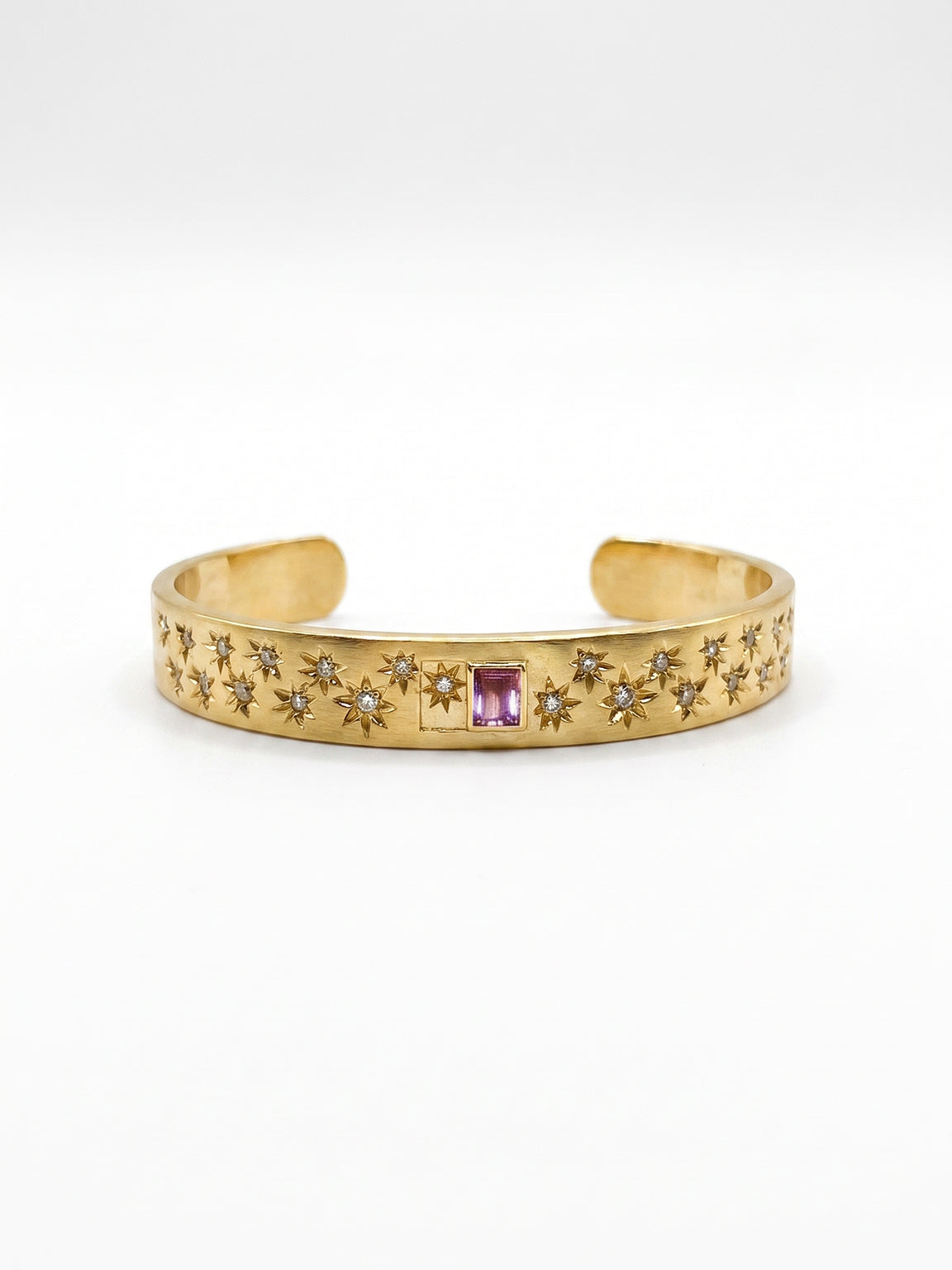 Purple  Starry Cuff Bracelet