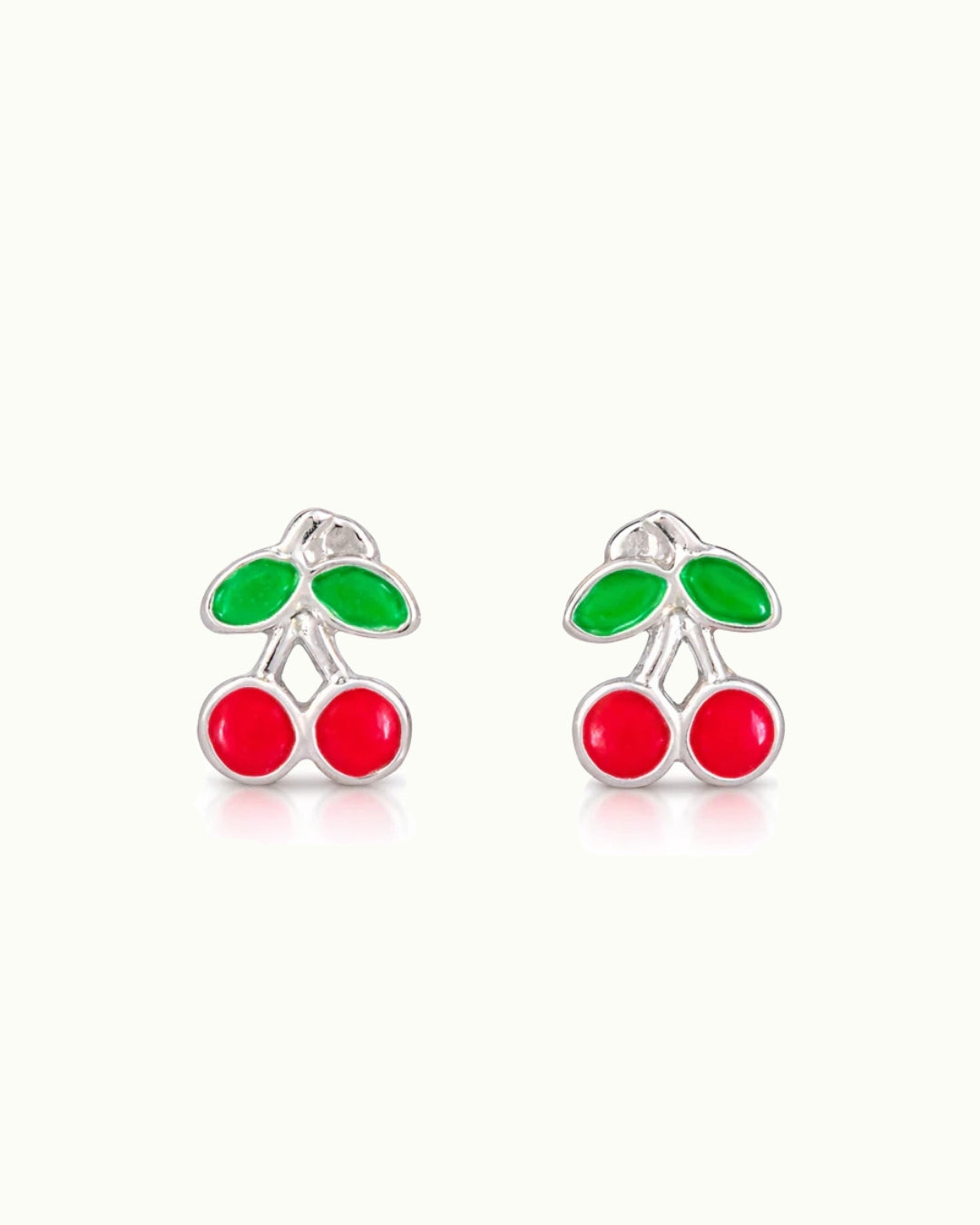 Cherry Bloom Stud Earrings-92.5 silver
