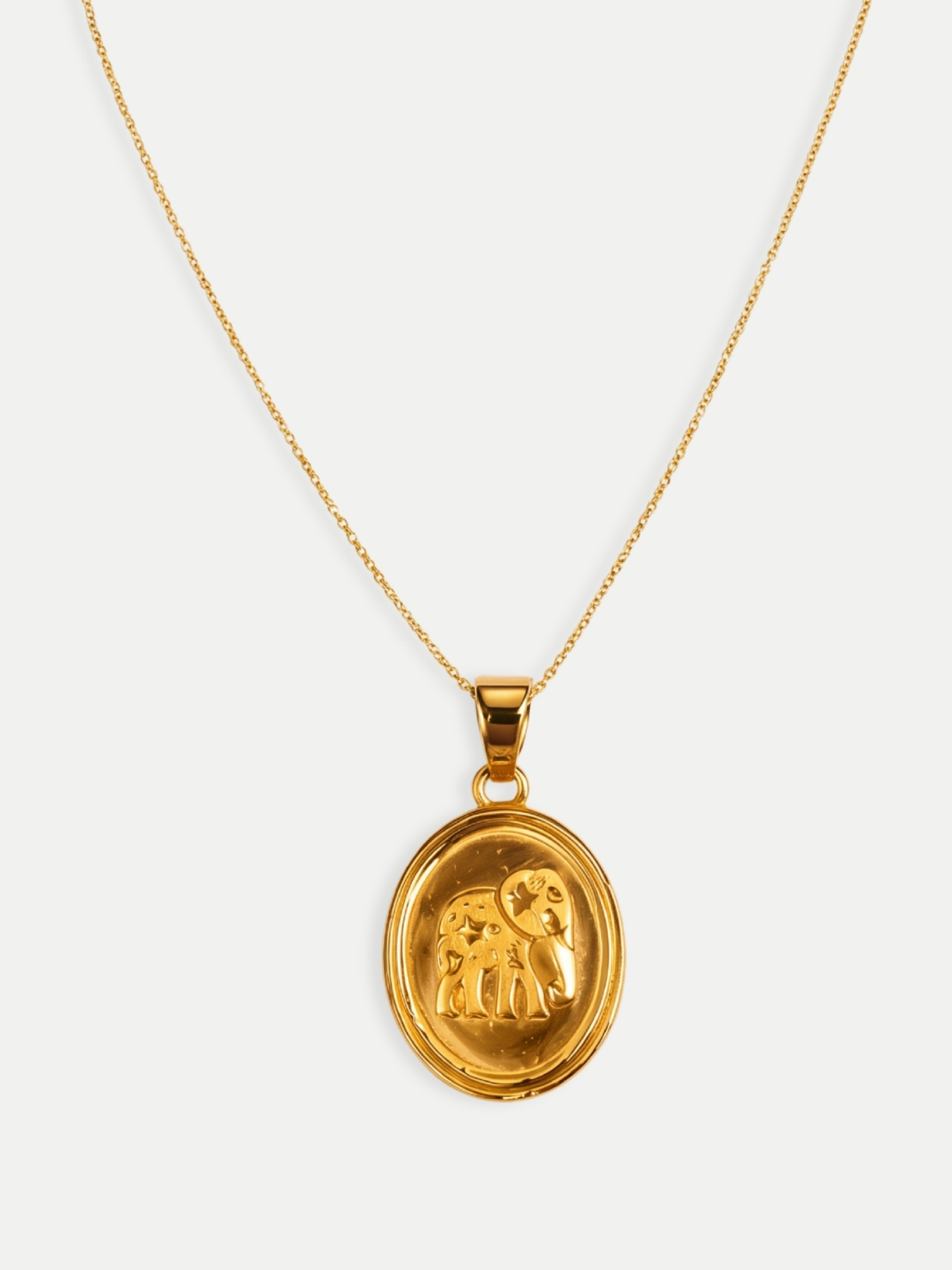 Gilded Elephant Medallion