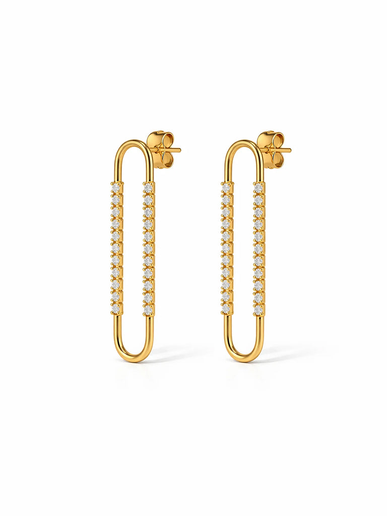 Diamond line Earring