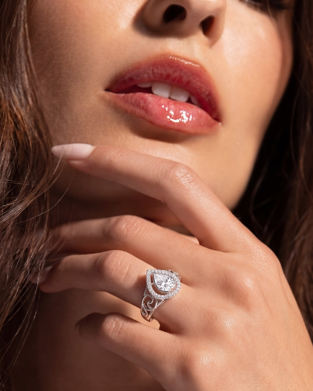 Royal heart polki ring