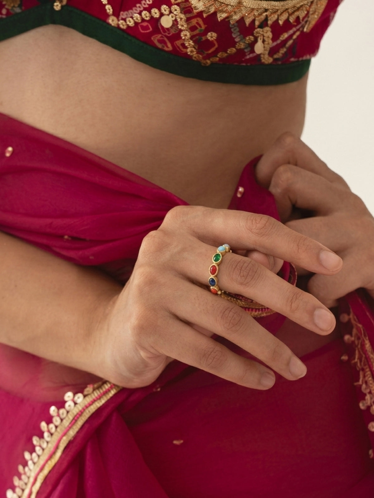 Navratan Adjustable Ring