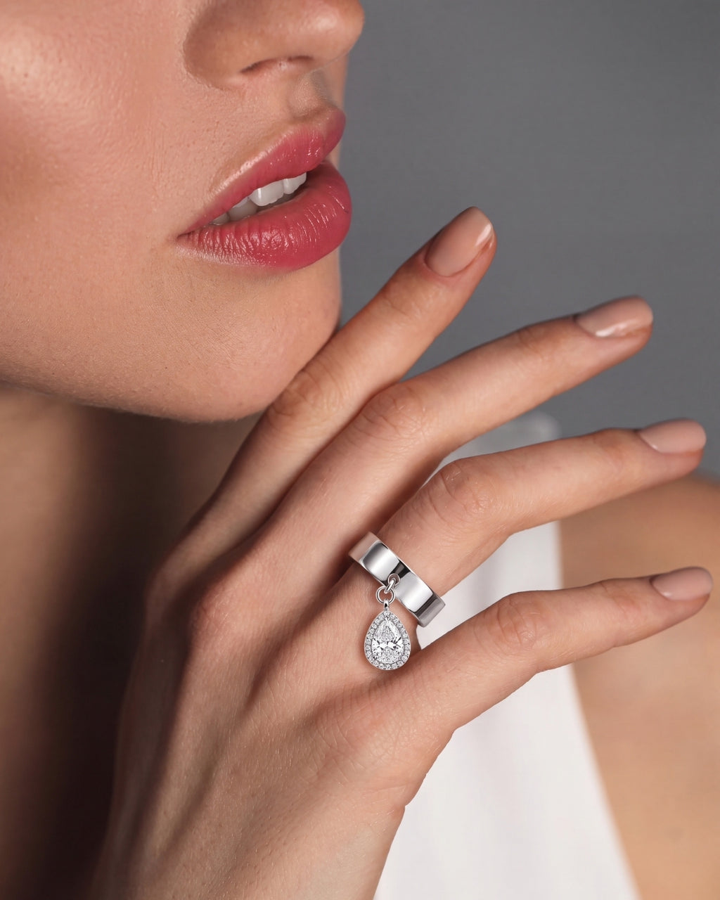 Drop Charm Ring