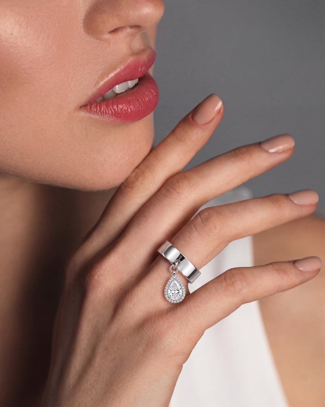 Drop Charm Ring