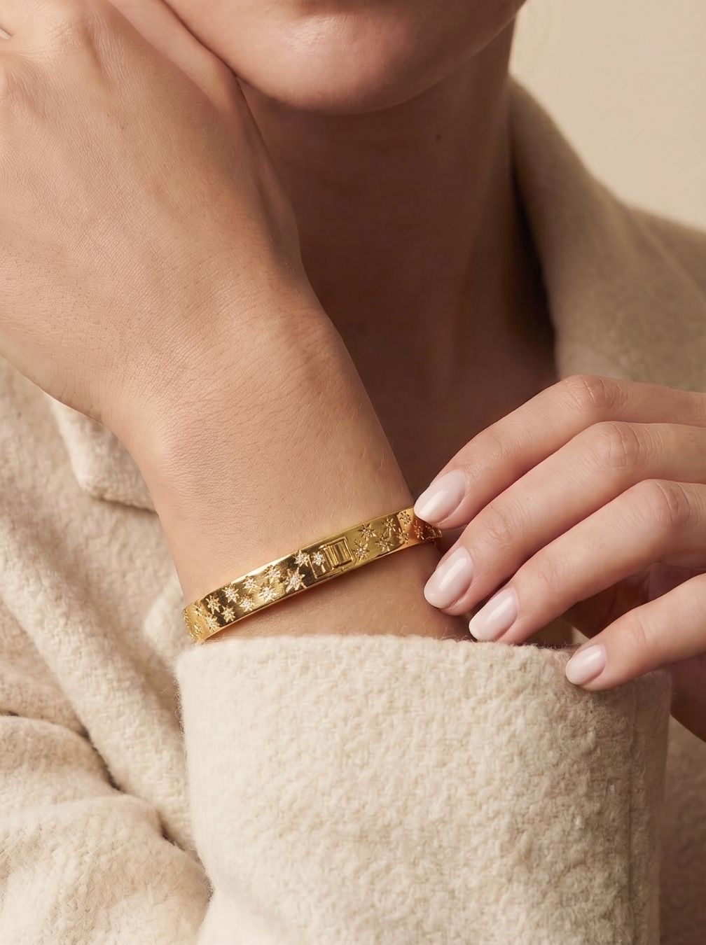 Yellow Starry Cuff Bracelet