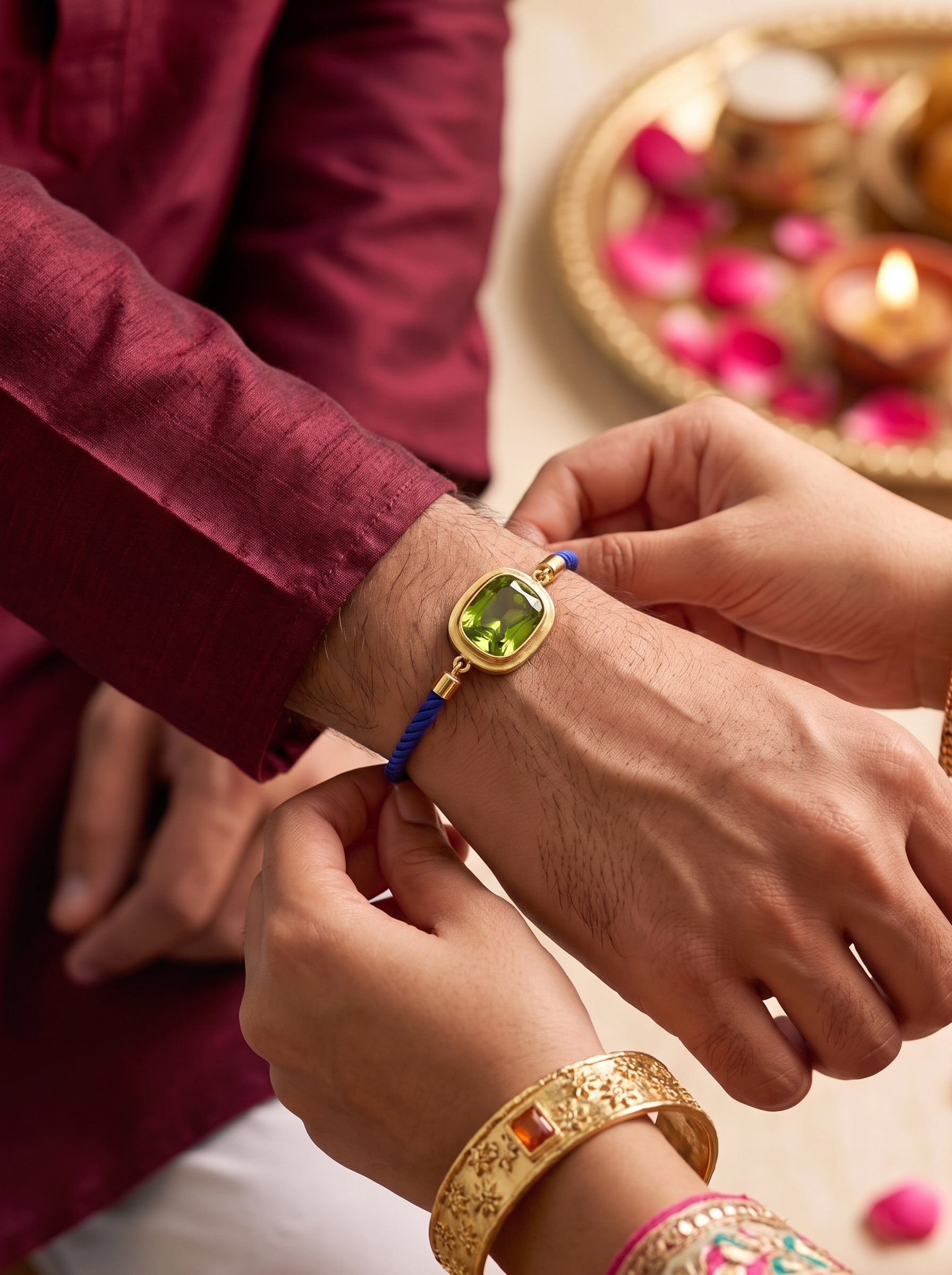 92.5 Silver Peridot Bracelet