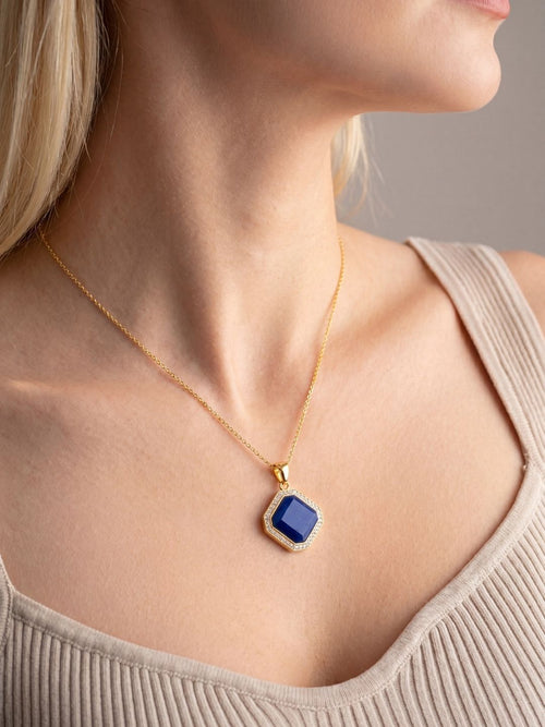 92.5 Silver Midnight Lapis Pendant