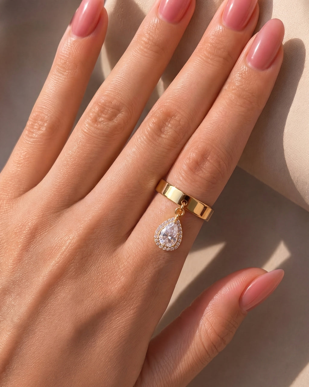 Drop Charm Ring