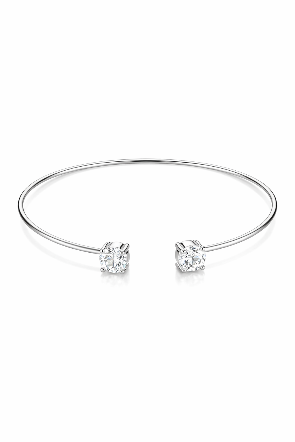 Diamond Cuff Bracelet-92.5 silver