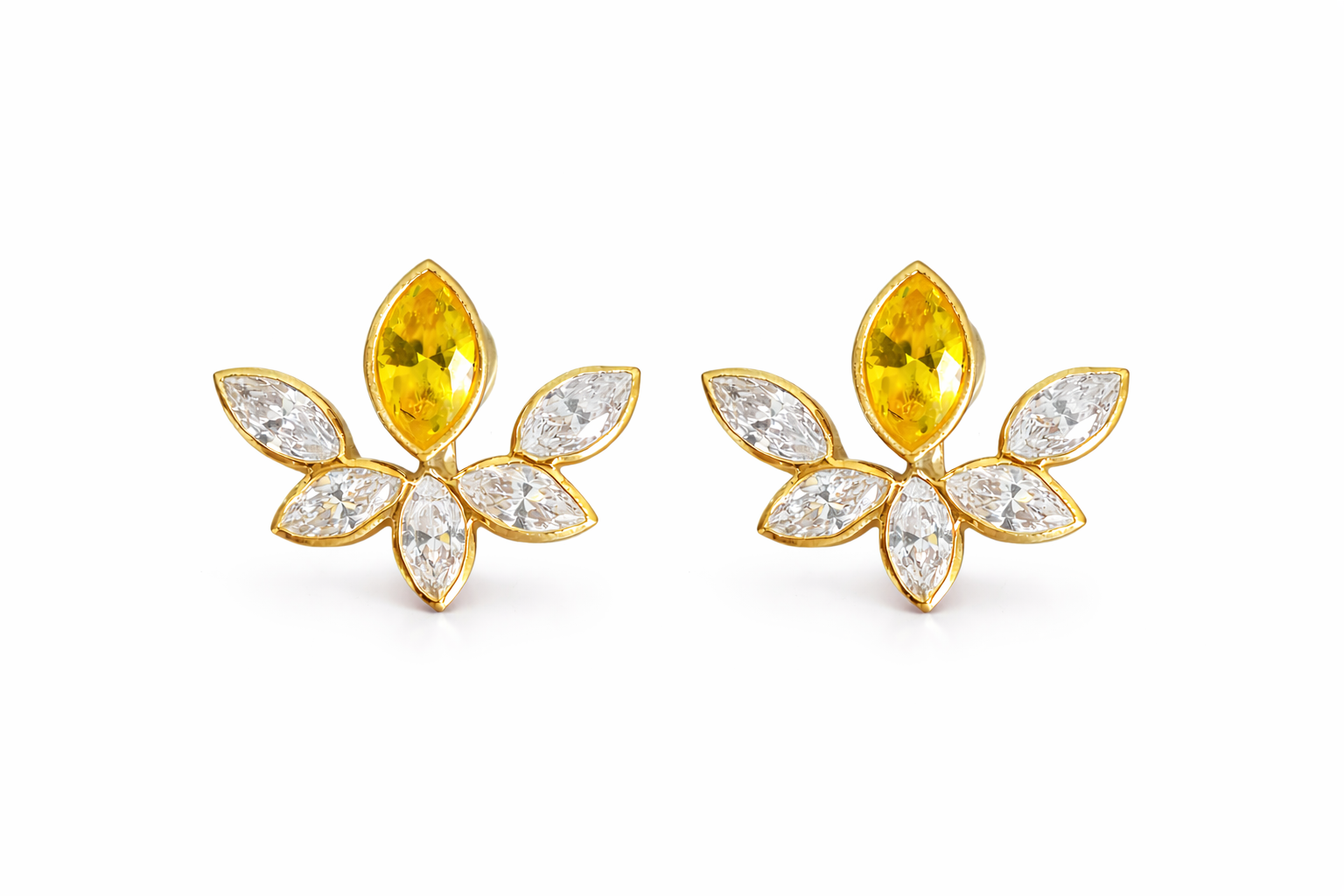 Golden Flora earrings