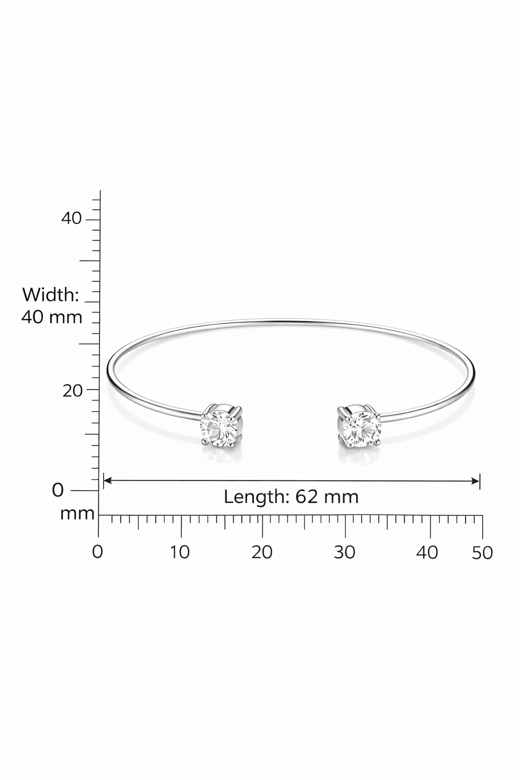 Diamond Cuff Bracelet-92.5 silver