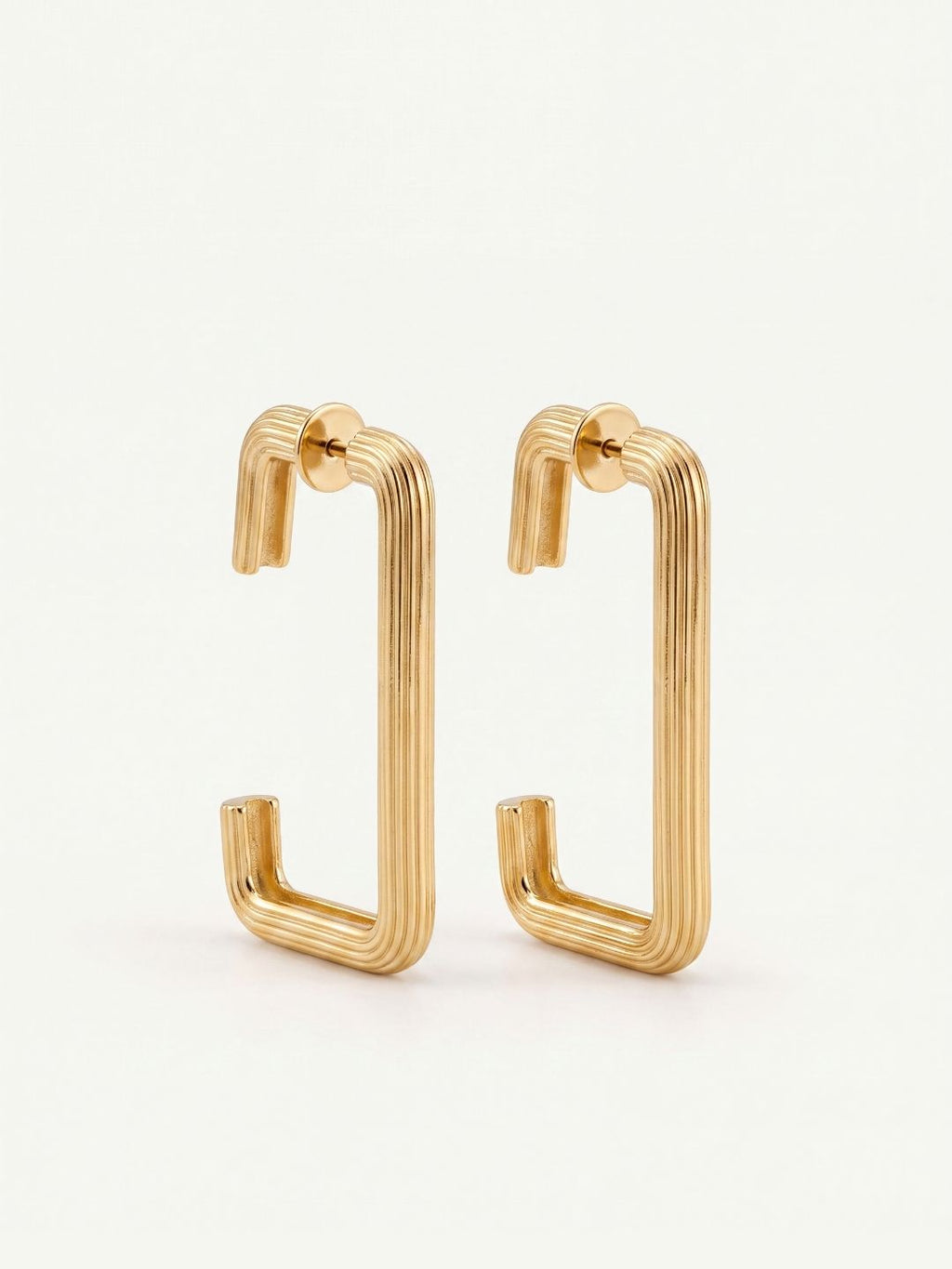 Golden Rectangle Hoops - Sian Jewellery jewellery product photo