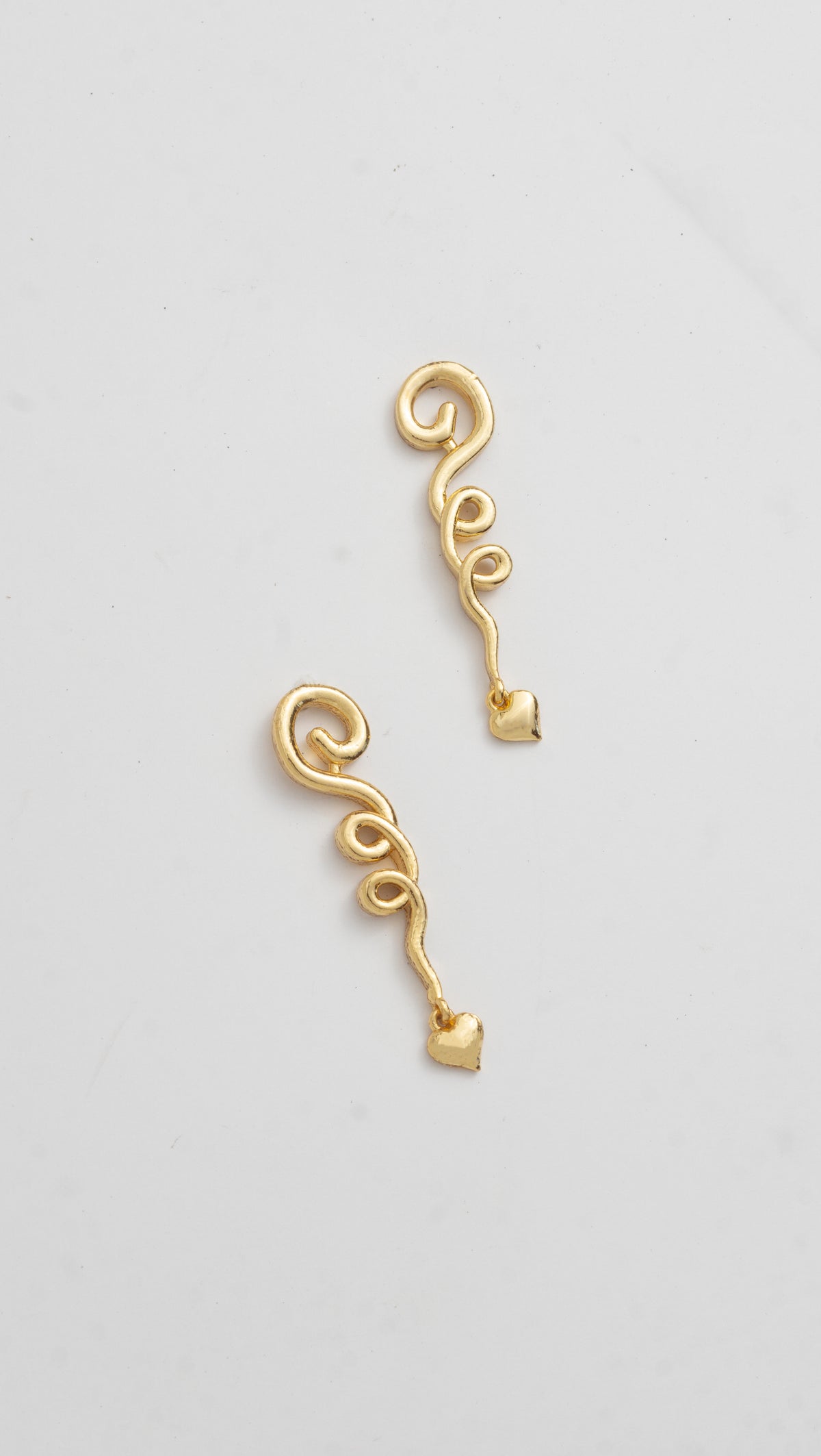 Spiral Hearts worn, close up