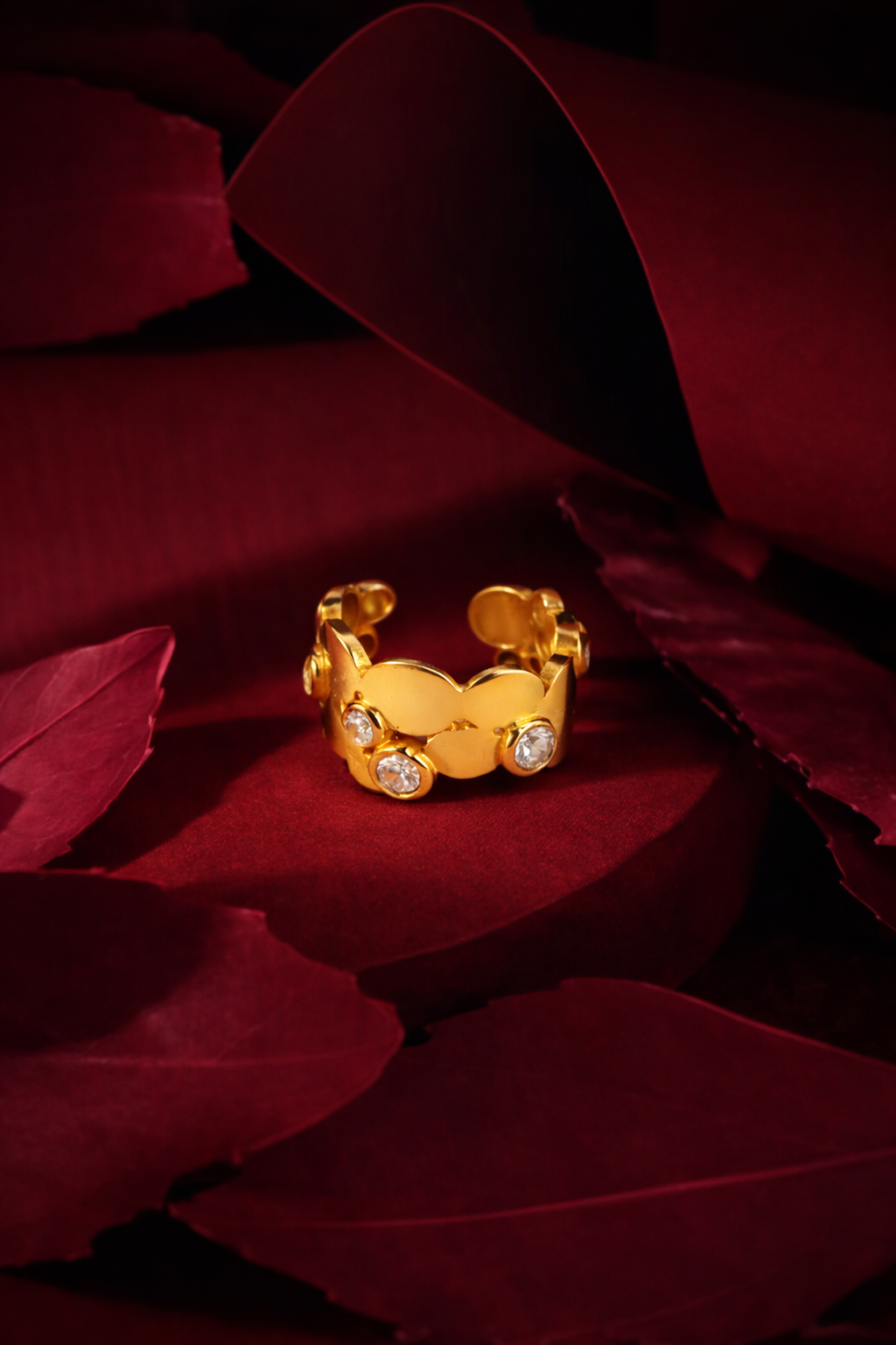 Golden Bubble Wrap ring