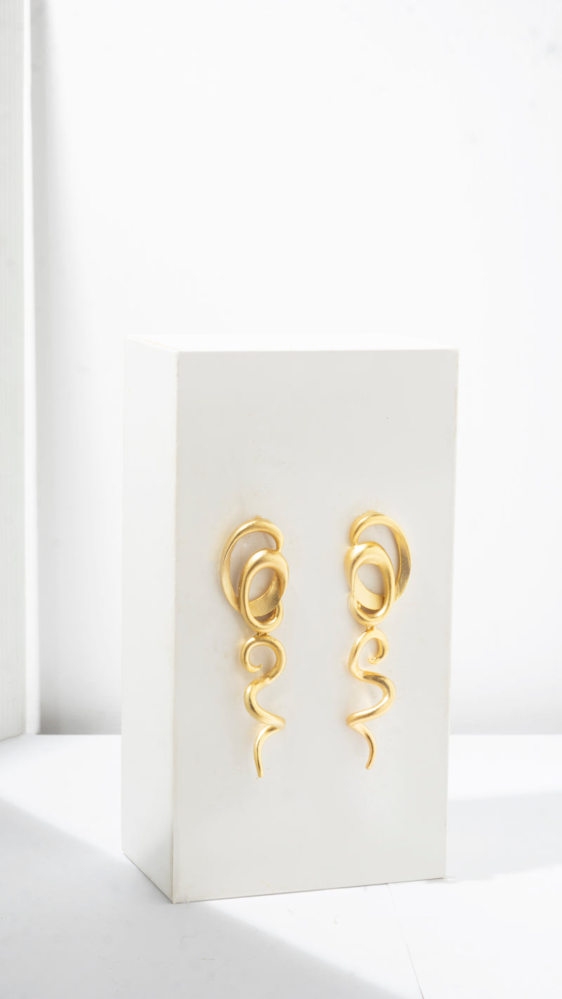 Snake charm earrings