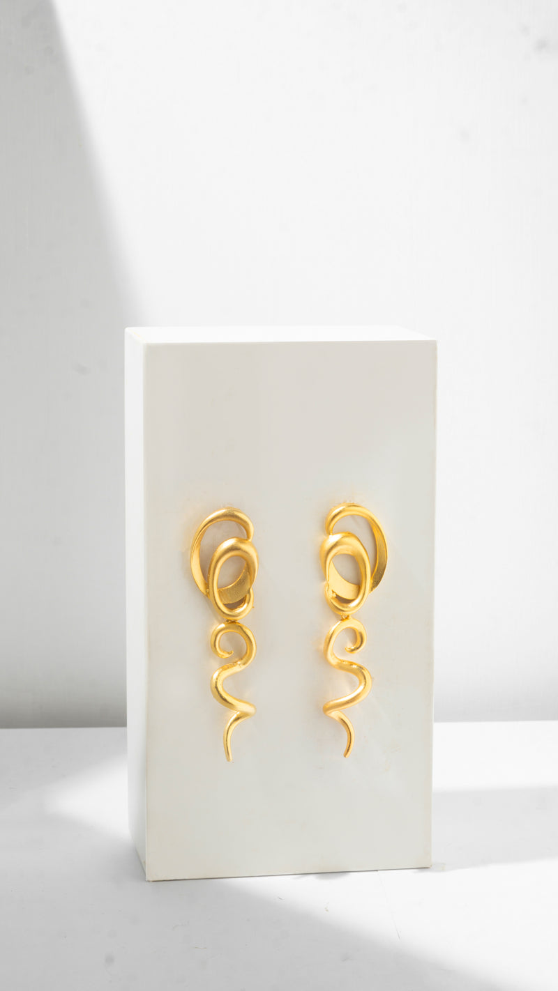 Snake charm earrings