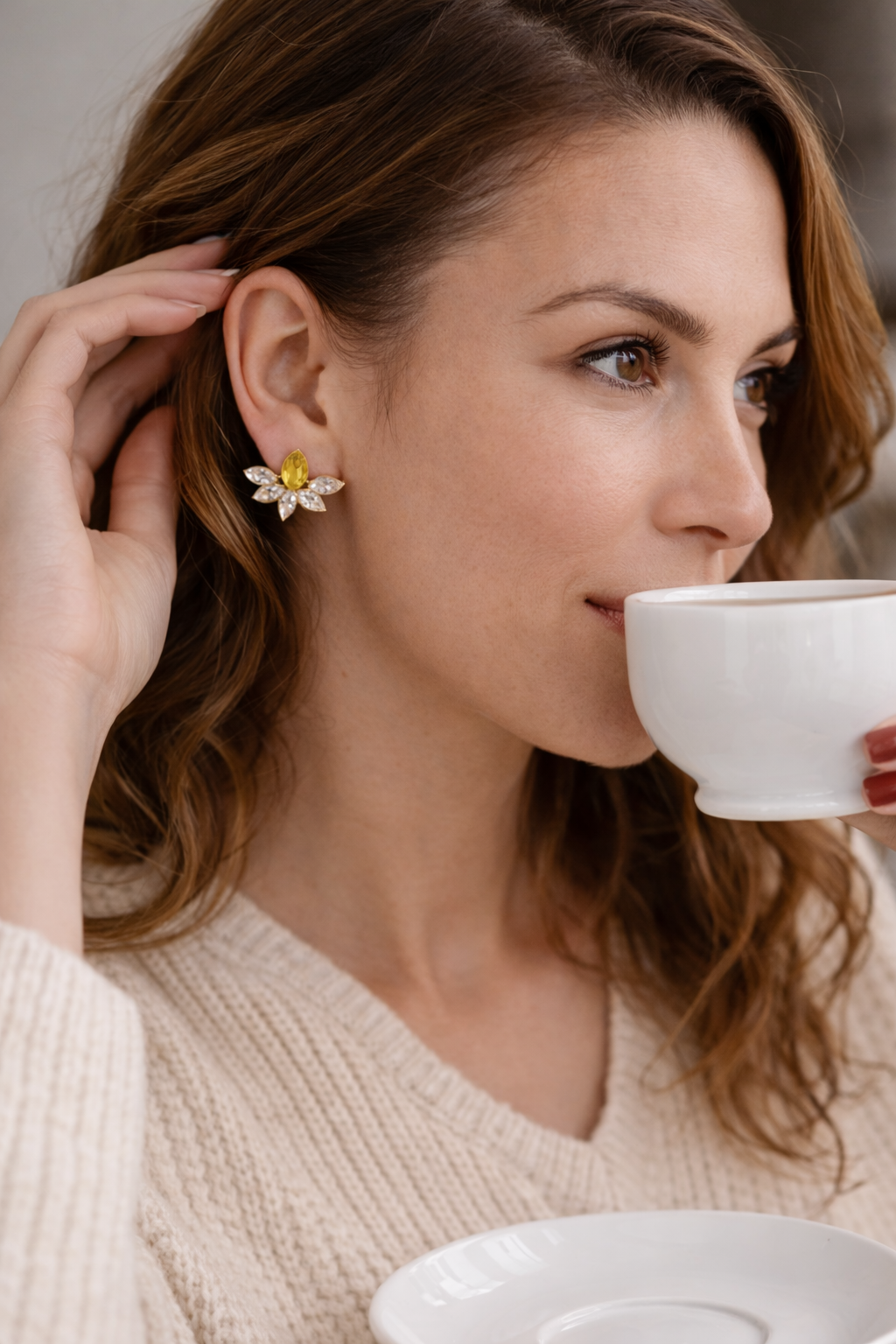 Golden Flora earrings