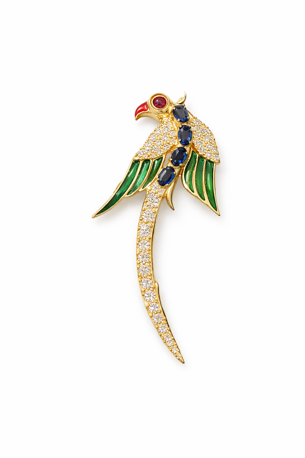 Royal Parrot Brooch