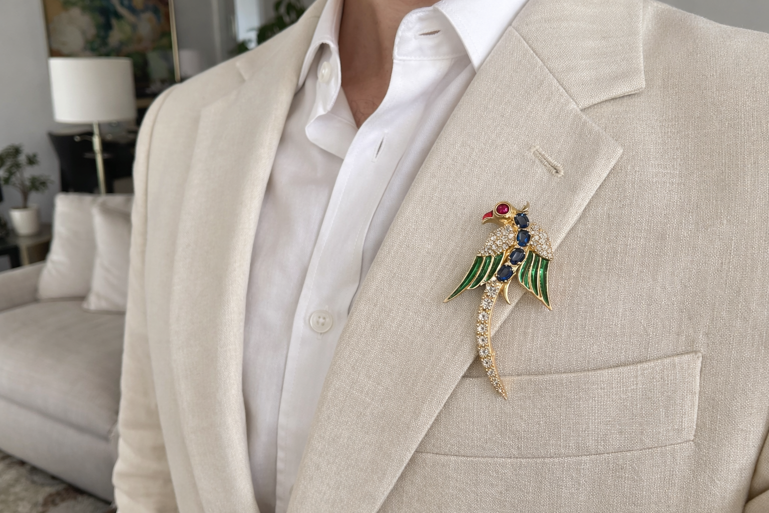Royal Parrot Brooch