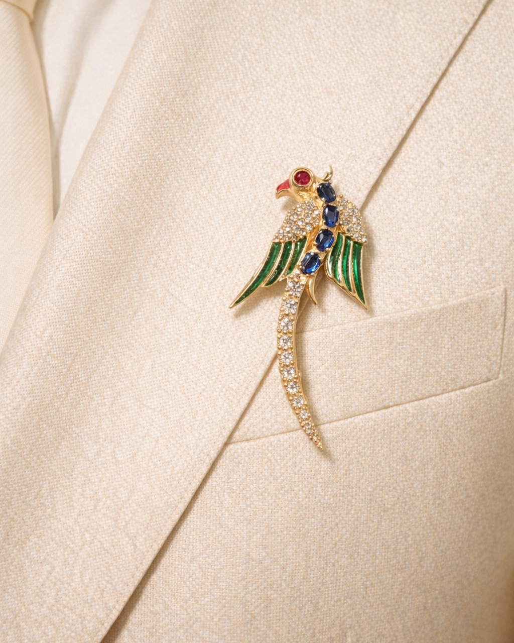 Royal Parrot Brooch