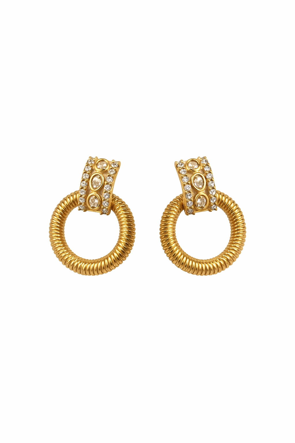 Golden Ribbed Doorknockers hoops