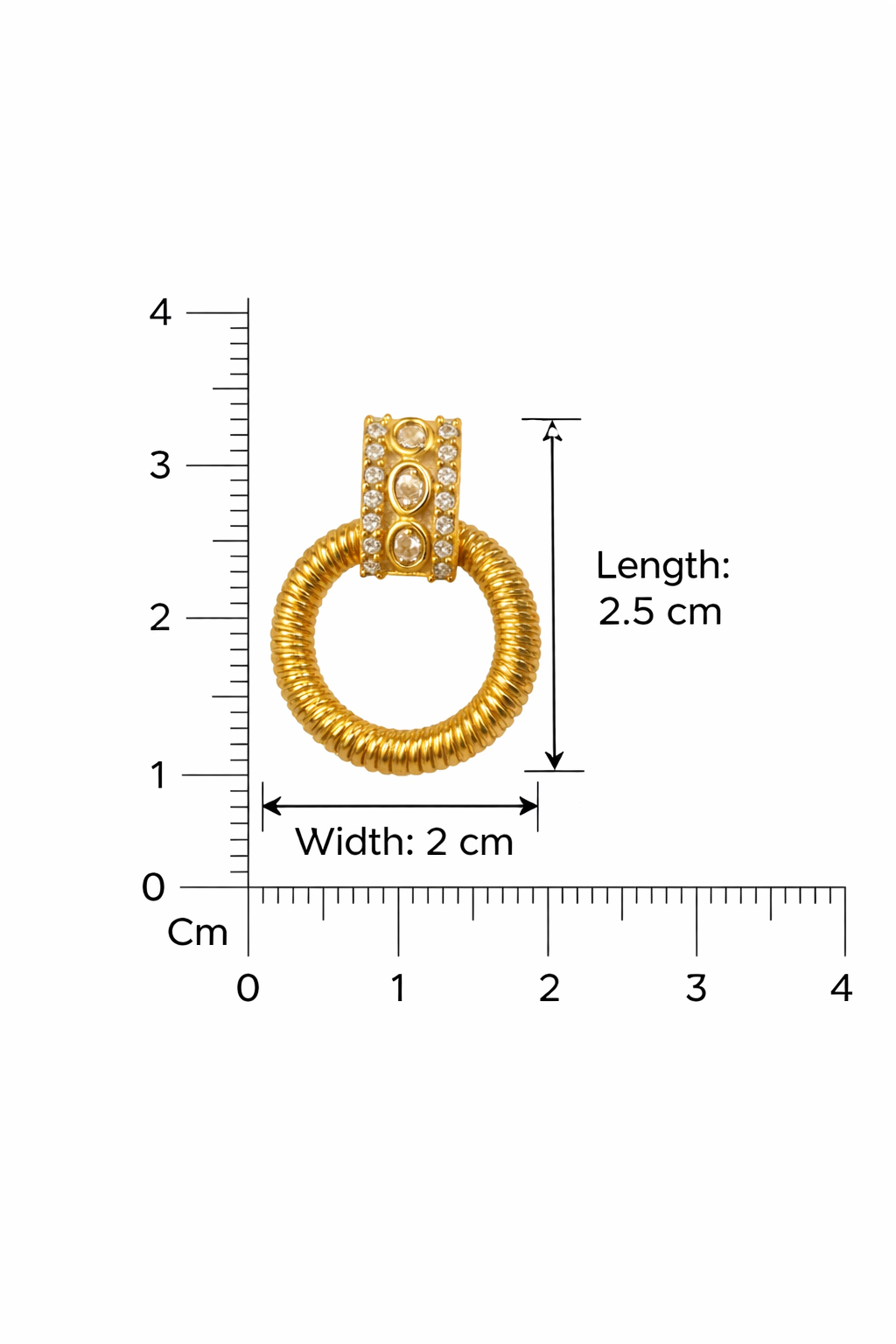 Golden Ribbed Doorknockers hoops