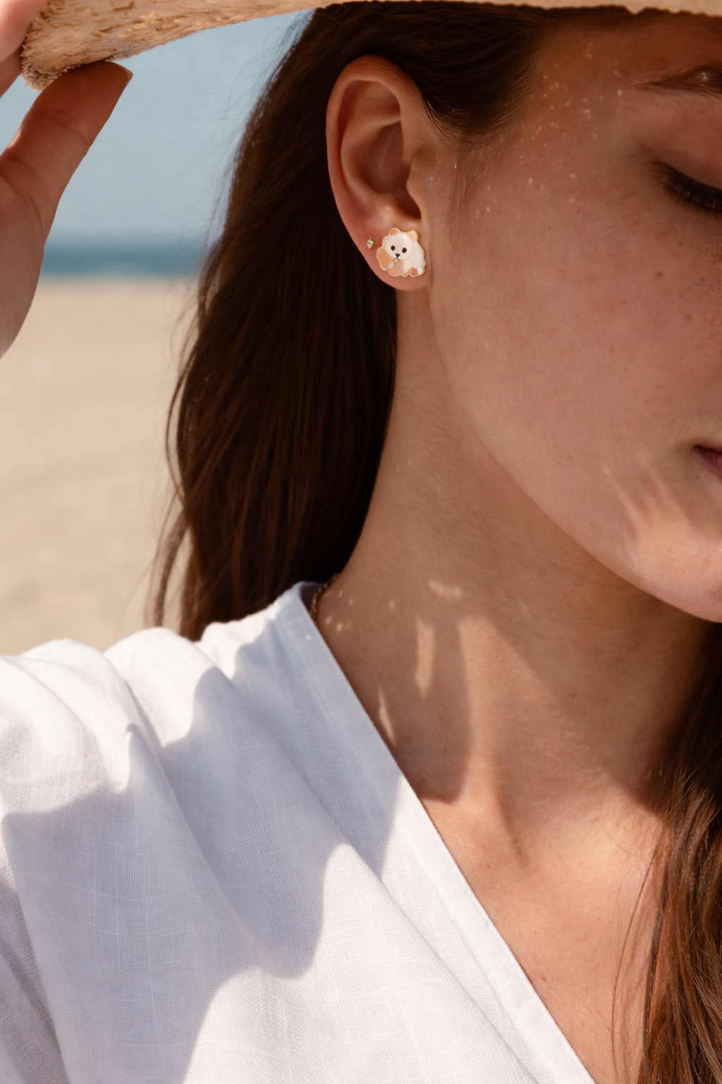 Panda  Stud Earrings-92.5 silver