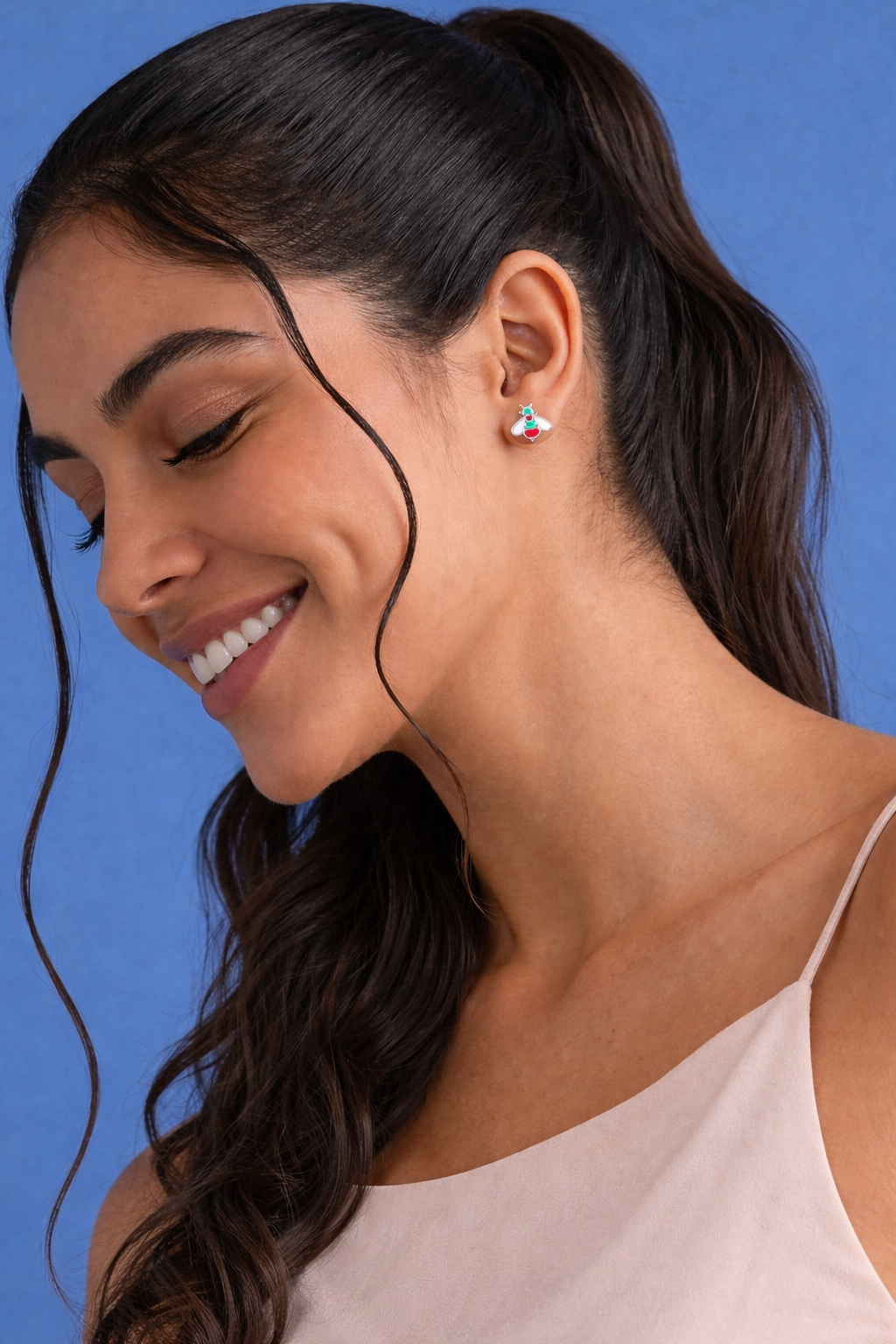 Honey Bee Stud Earrings-92.5 silver