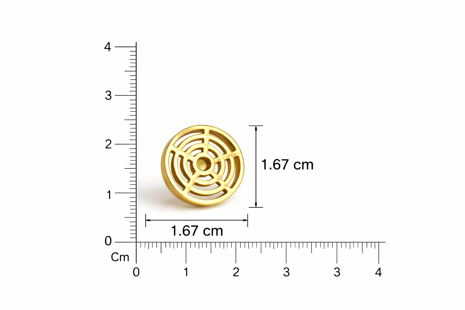 Geometric circle  studs