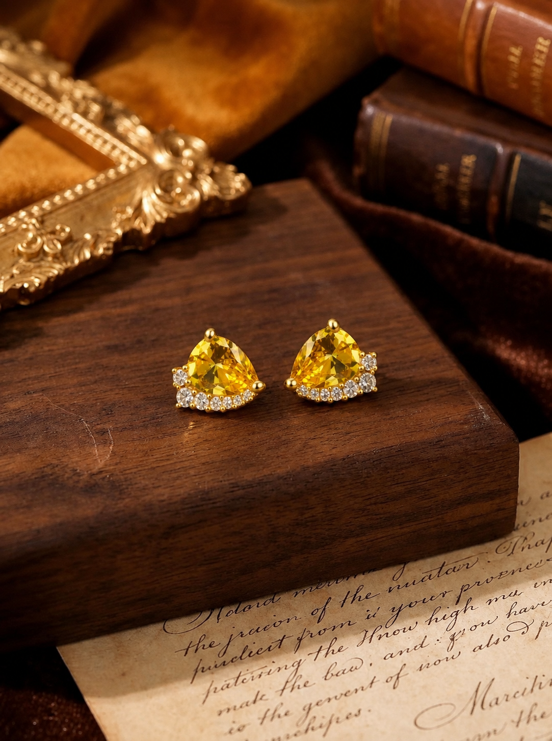 Silver Golden Pear Halos- 92.5 Silver