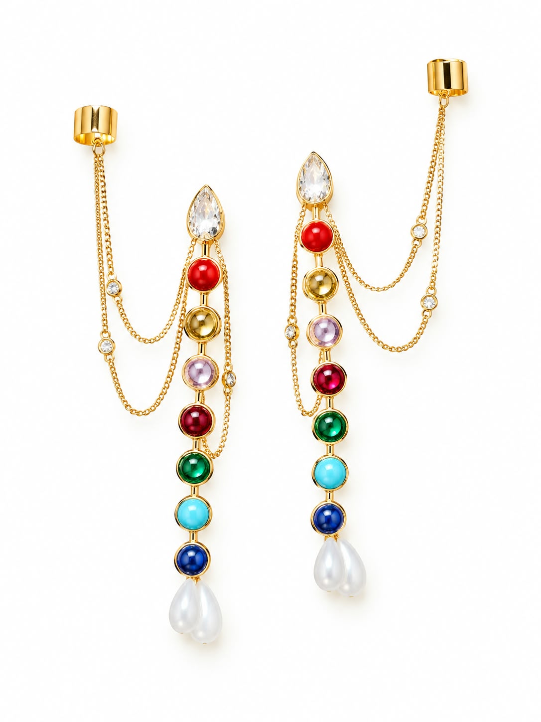 Navratan Long Danglers