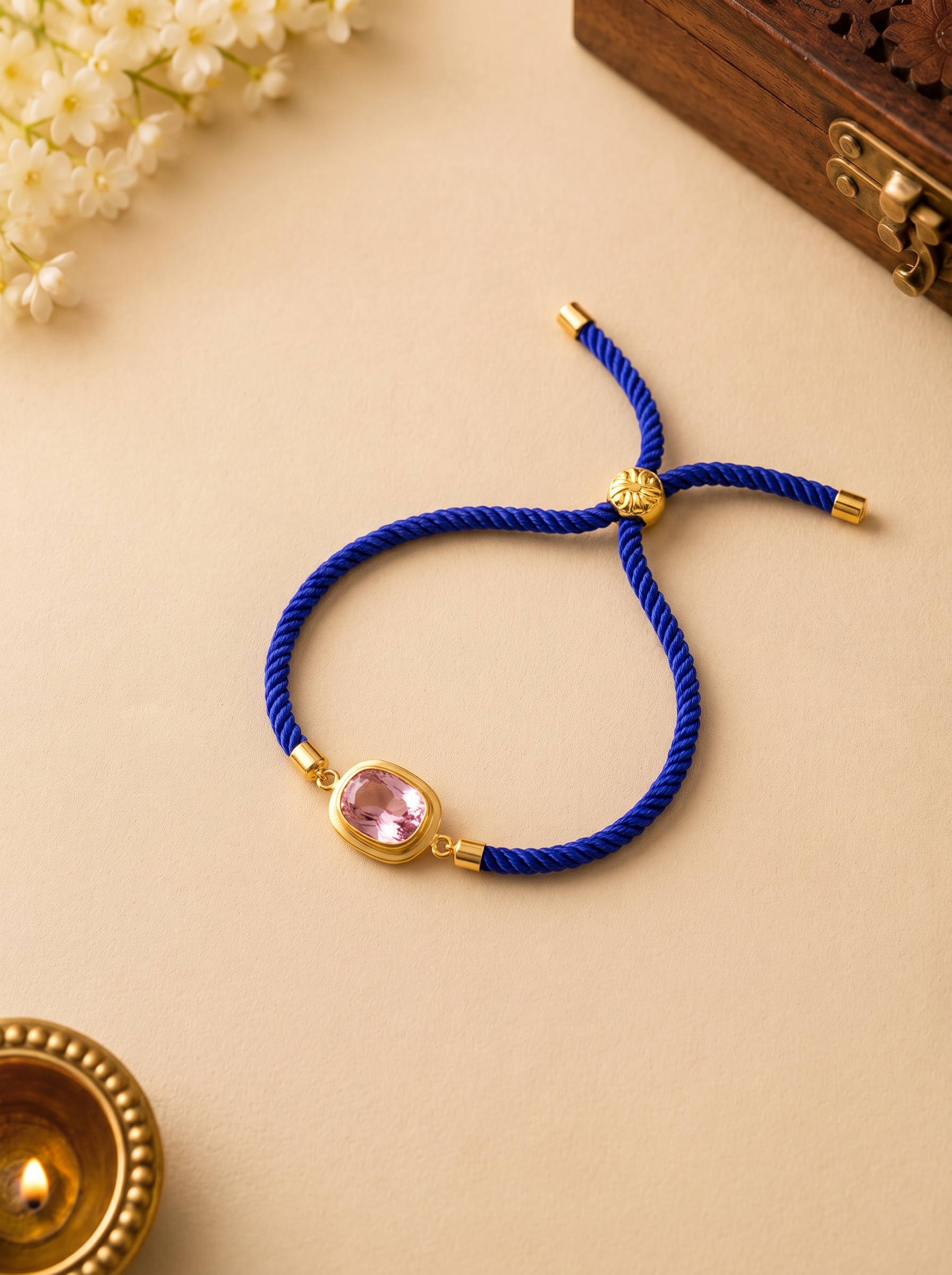 92.5 Silver Pink Sapphire Bracelet