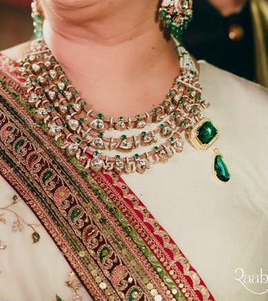 Emerald Glazier Drop Brooch