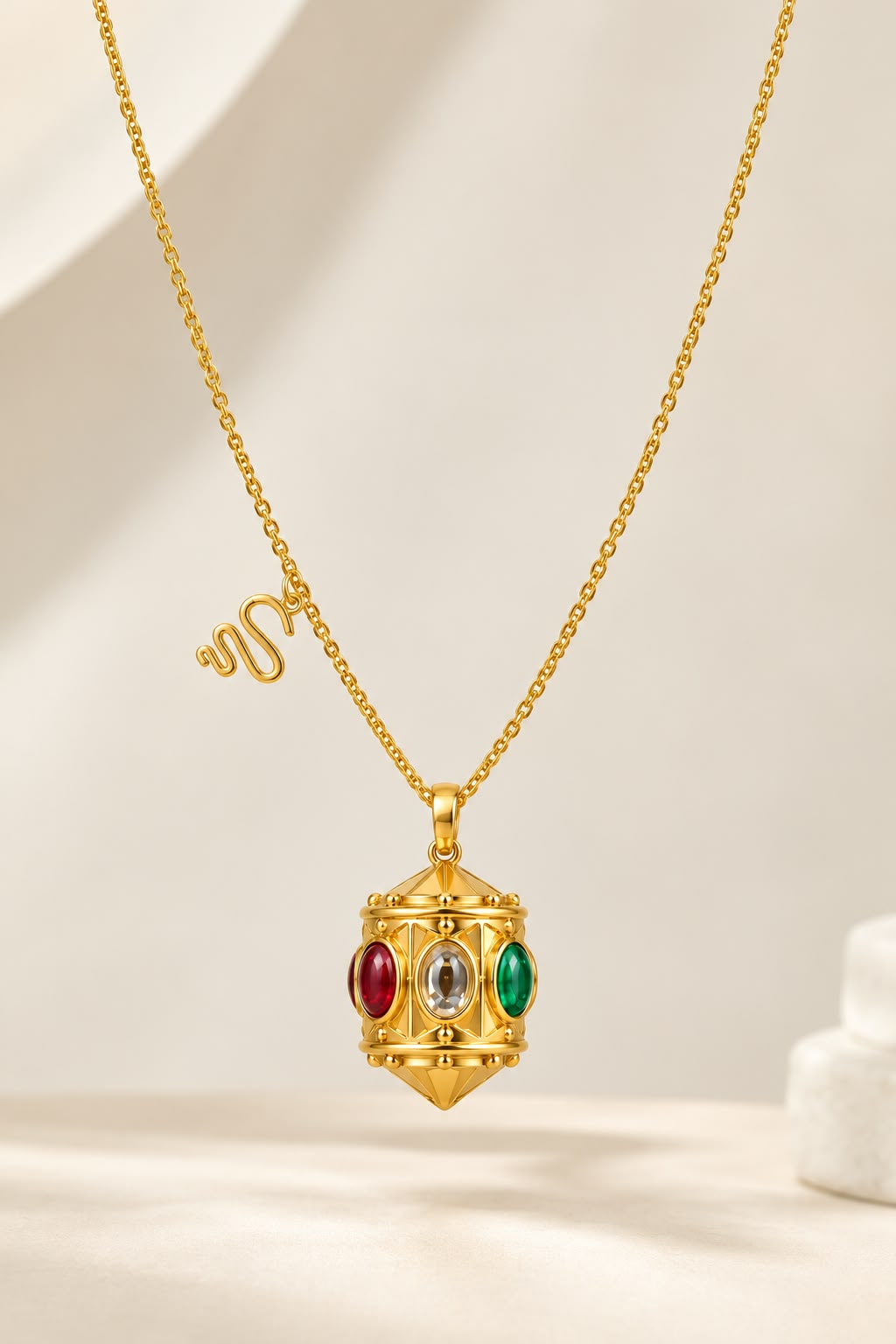 Navratan Pendant Necklace