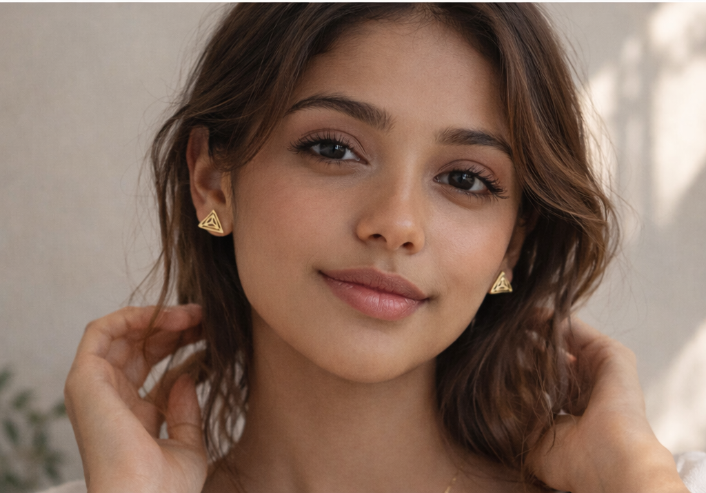 Geometric triangle studs