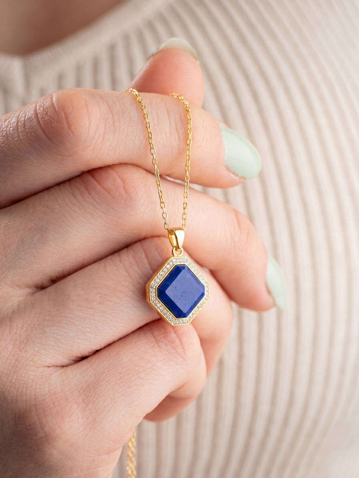 Midnight Lapis Pendant - Sian Jewellery necklace, additional view 2 — view 3