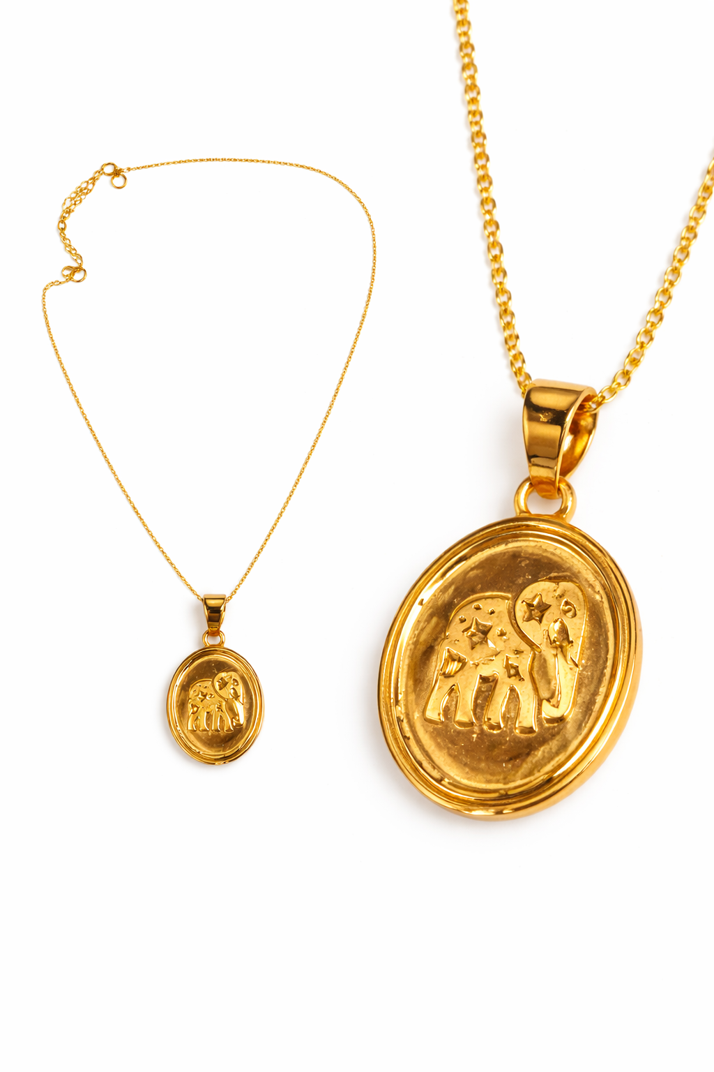 Gilded Elephant Medallion
