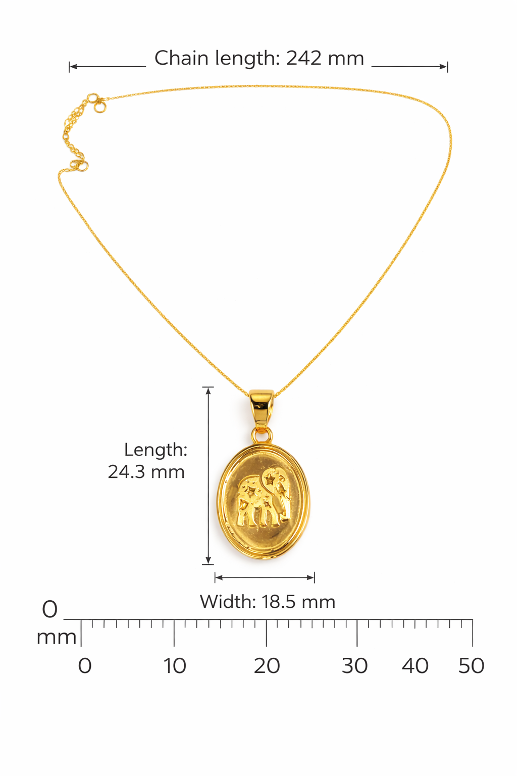 Gilded Elephant Medallion