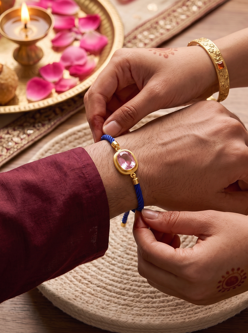 92.5 Silver Pink Sapphire Bracelet