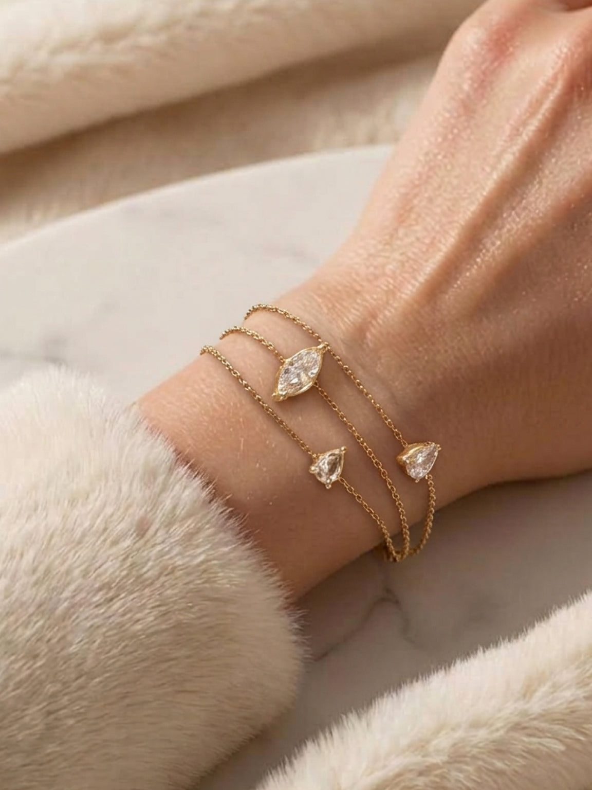 Starry Gold Chain Bracelet 92.5
