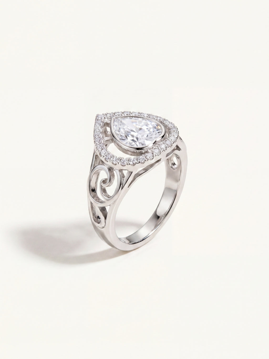 Royal heart polki ring