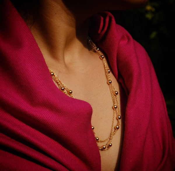 Golden Dot Necklace/Mask Chain