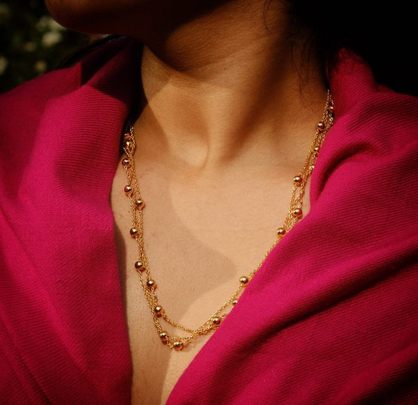 Golden Dot Necklace/Mask Chain