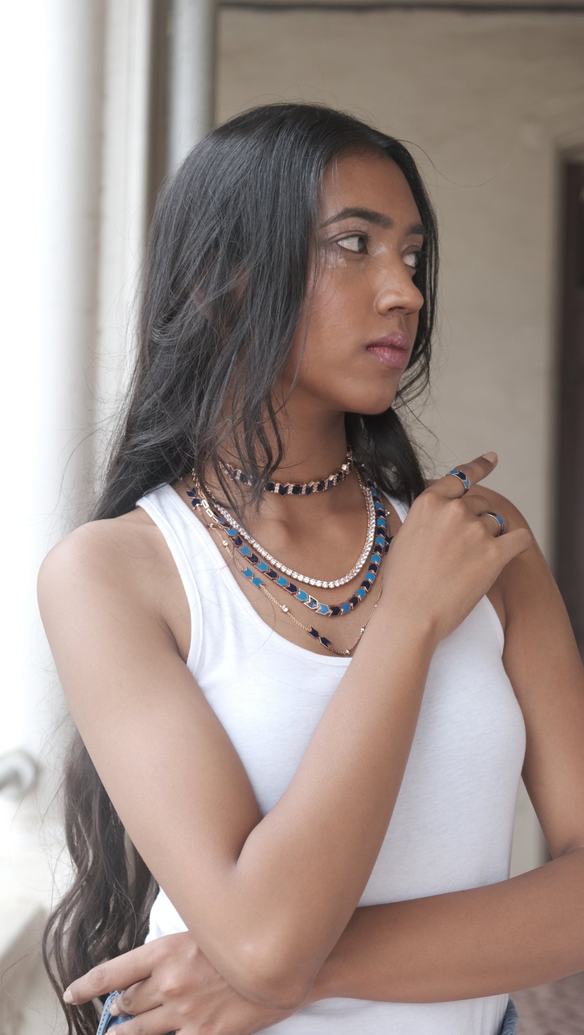 Classic Blue Link Chain cum Bracelet