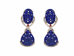 92.5 Silver Ethereal Blue Earrings